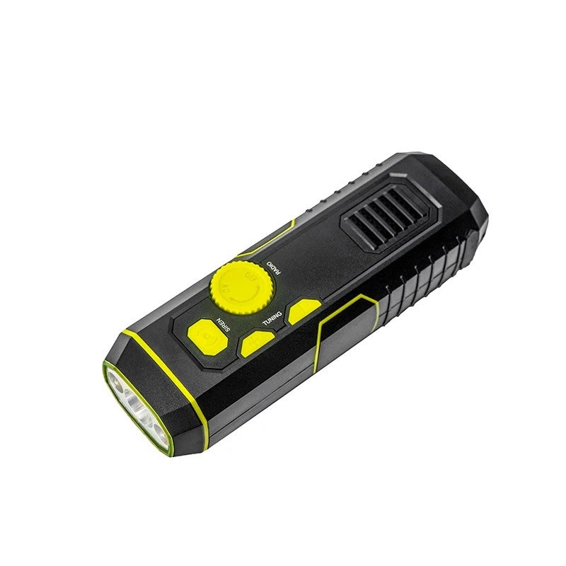 Bluejw Portable FM Radio Flashlight - USB Charging LED Torch Emergency Handheld Flashlight for Camping, Home, & Outdoor Use - Image 2